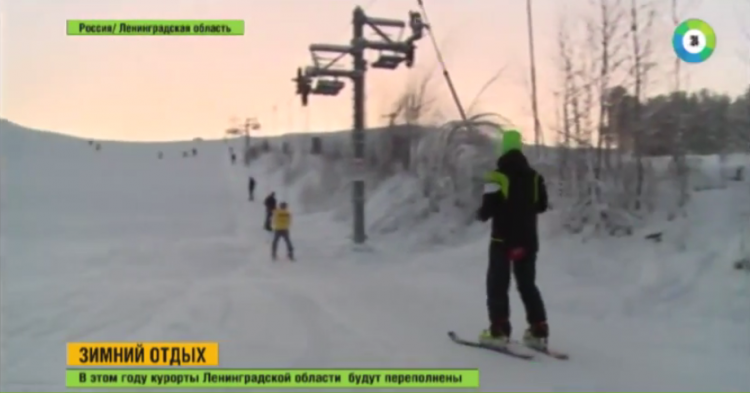 На горнолыжных курортах Ленобласти ожидается наплыв туристов (видео)