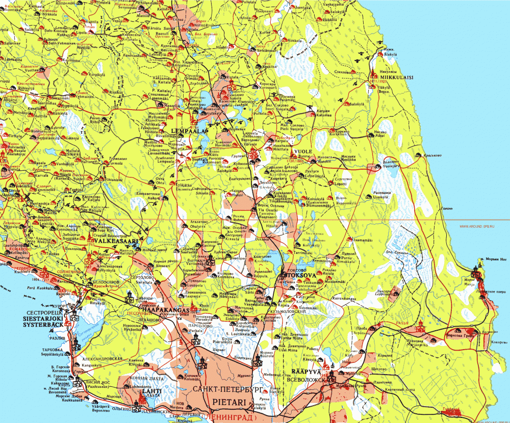 Всеволожск санкт петербург карта